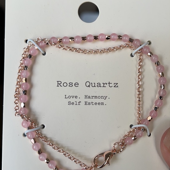 NWT genuine Rose quartz bracelet for luck in love,confidence/self esteem/harmony - Picture 3 of 4